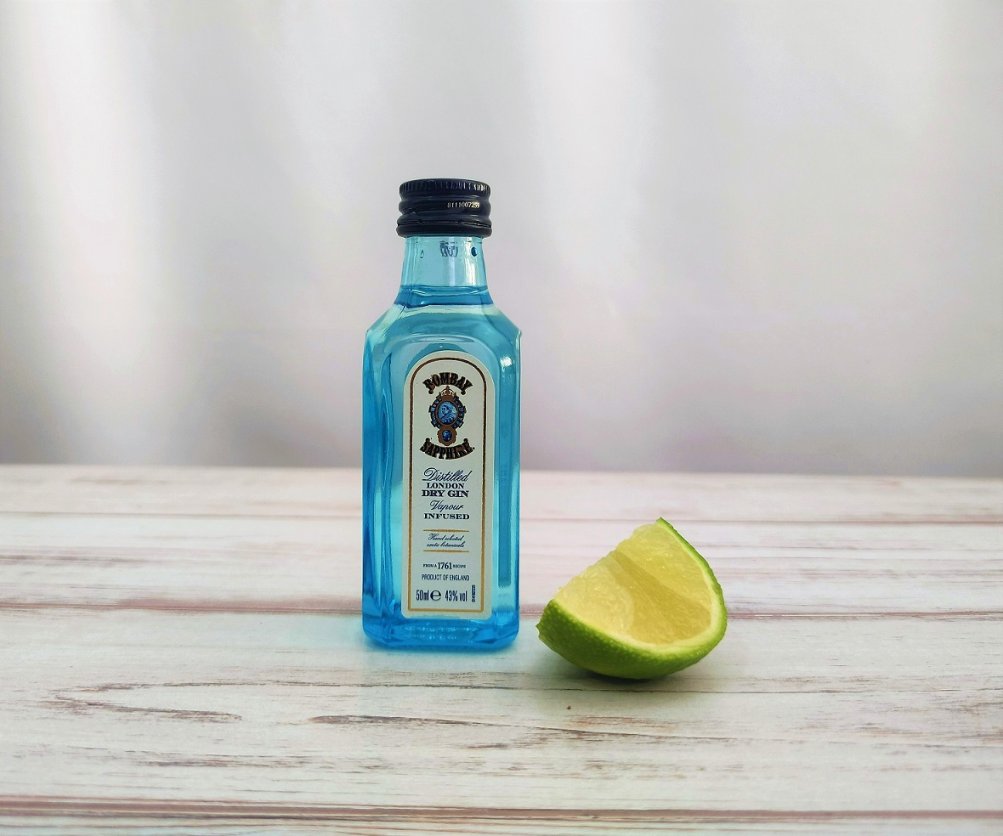 Mini botellas, botellitas miniatura Bombay Sapphire Gin