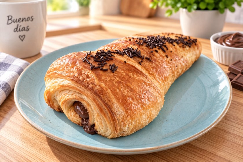 Caracola rellena de Nutella