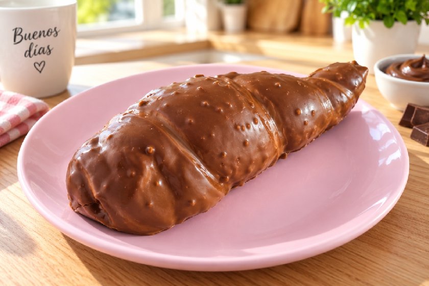 Caracola rellena y cubierta de Chocolate