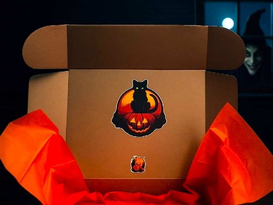 Diseño Gato Negro en Halloween