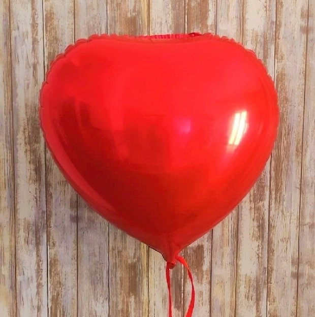 Globo Corazón Rojo con Helio