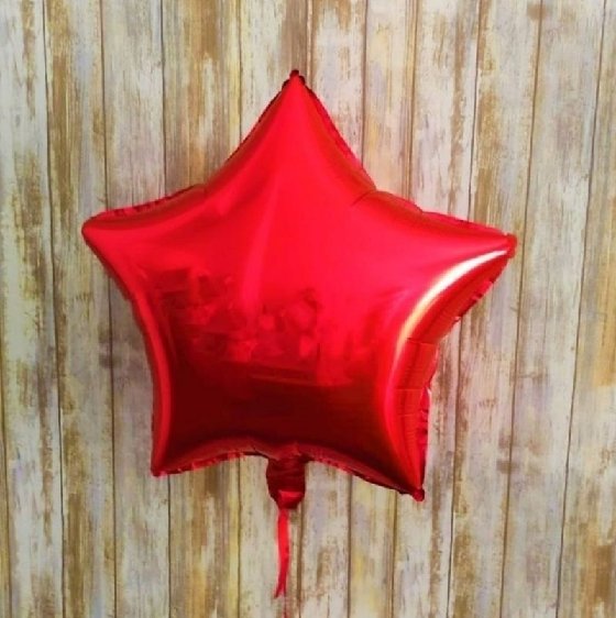 Globo Estrella Roja con Helio