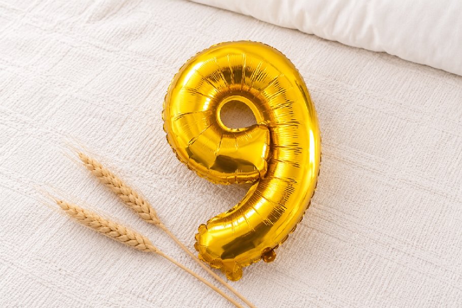 Mini Globo de Cumpleaños Número 9