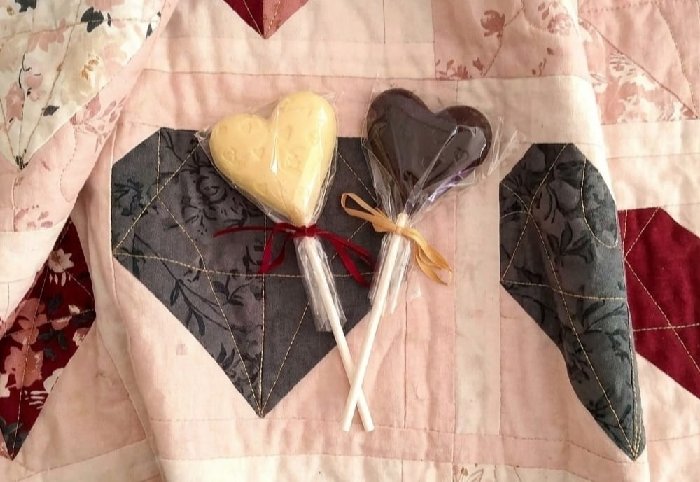 Piruleta Corazón de Chocolate